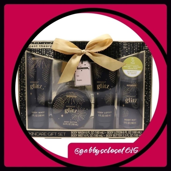 💋 New Scent Theory Holiday Gift Set, Midnight Glitz, 4 Piece - Picture 1 of 9